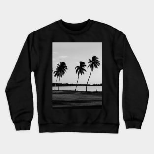 Black White Coconut Trees Crewneck Sweatshirt